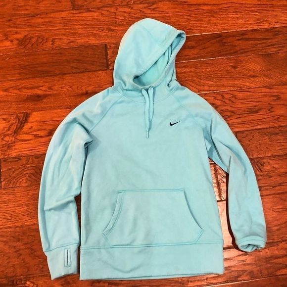 Nike Tops - Light blue Nike thermafit hoodie